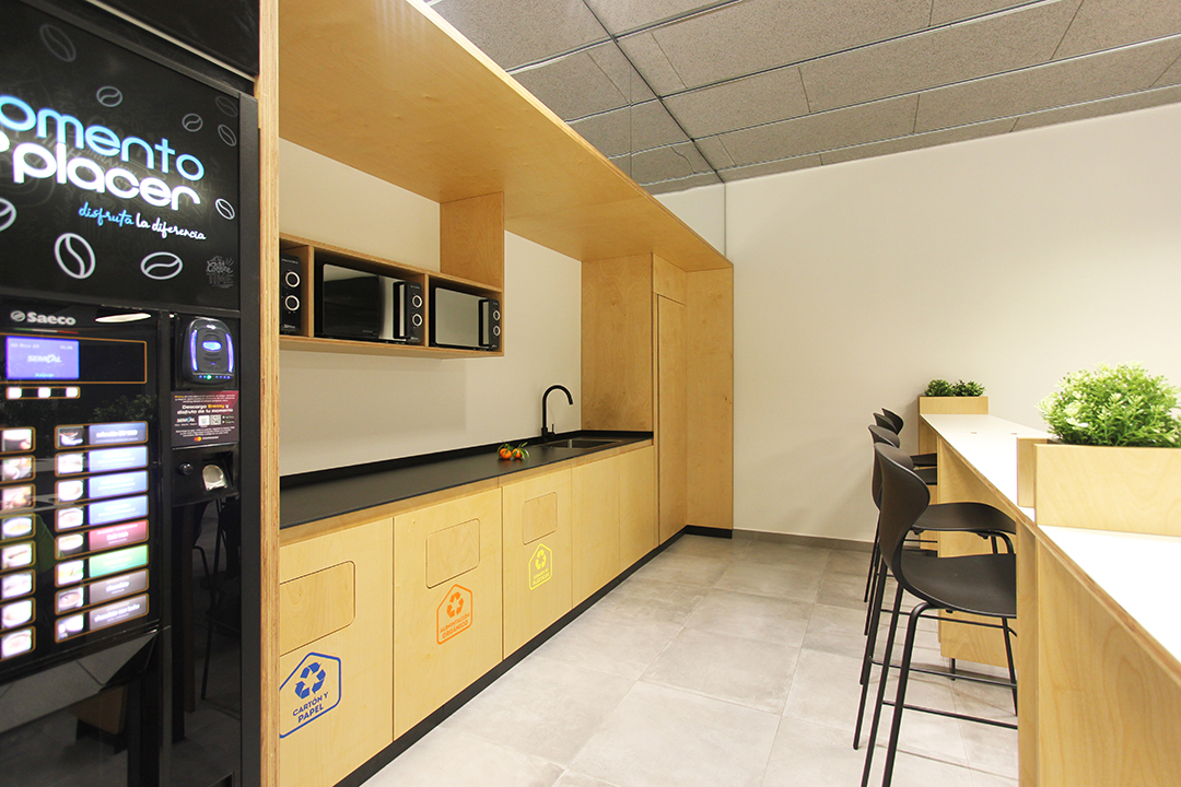 Diseño de espacio de descanso para personal. Re-estudio