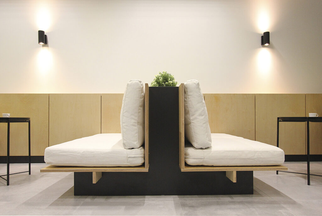 Diseño de espacio de descanso para personal. Re-estudio