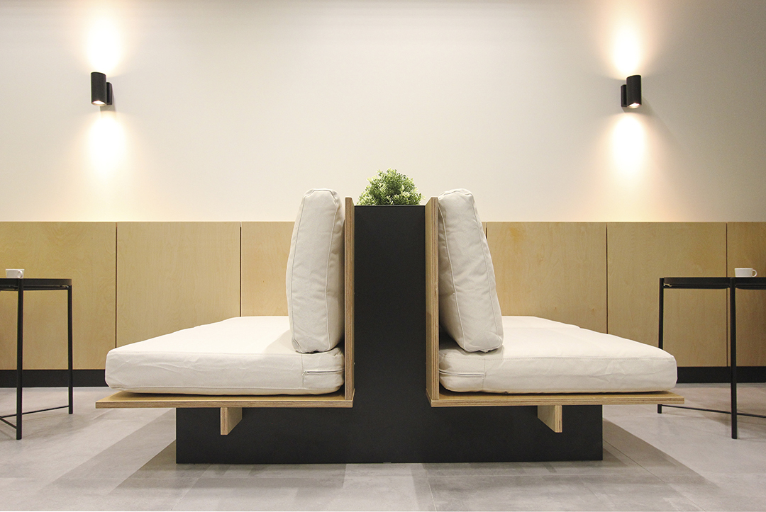 Diseño de espacio de descanso para personal. Re-estudio